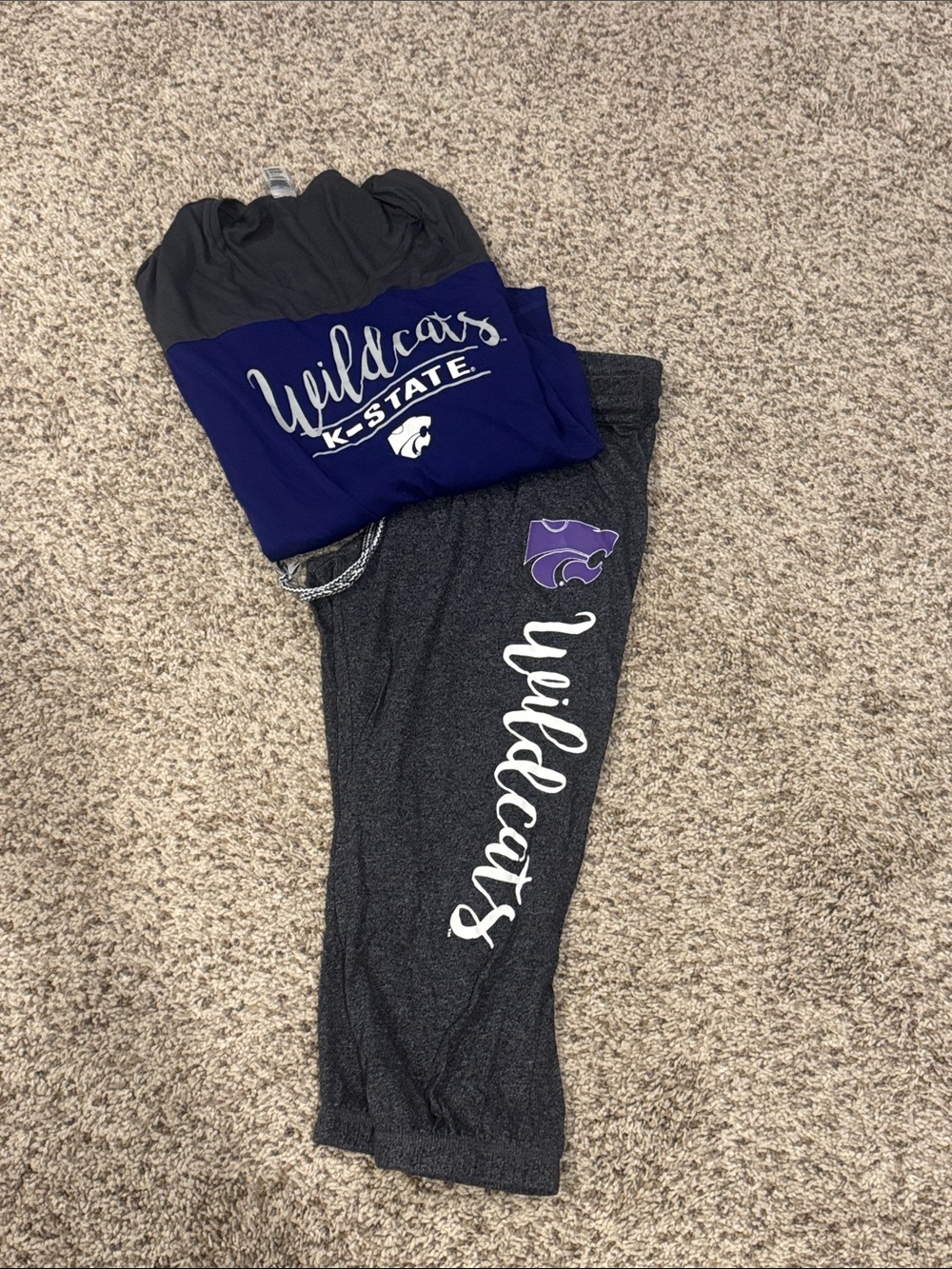 Colosseum Wildcats K-State Purple and Gray Raglan Top